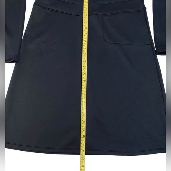 Athleta Cassidy Long Sleeve Scuba Zip Front Ponte Knit Dress Black Women's Large - Picture 7 of 10